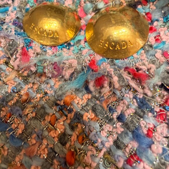 ESCADA TWEED MIDI DRESS SIZE 32D, XS/S US NEW - Picture 14 of 15